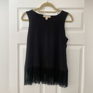 Michael Kors Black fringe Top